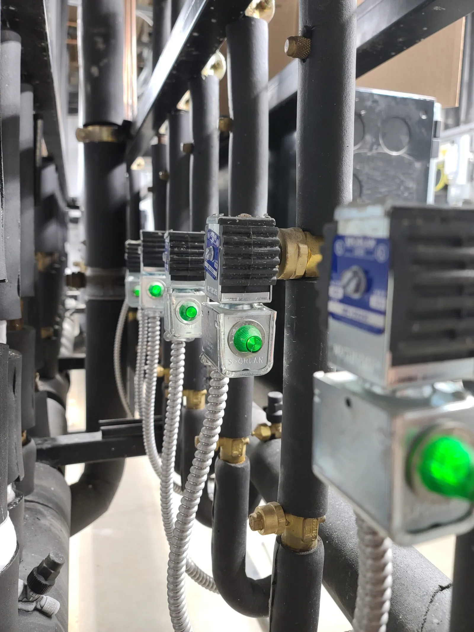 Commercial HVAC equipment during a maintenance visit