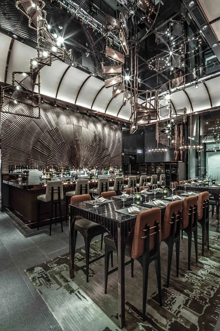 Dining room of a modern restaurant